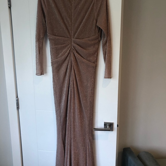 - Talbot Runhof Ruched Lurex Gown
